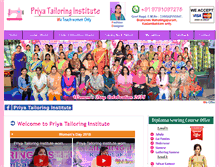 Tablet Screenshot of priyatailoringinstitute.com